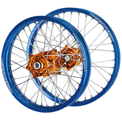 Husqvarna Talon Orange Hubs / Talon Blue Rims Wheel Set FX 350 HERITAGE 2023 (21*1.6 / 18*2.15 OE)