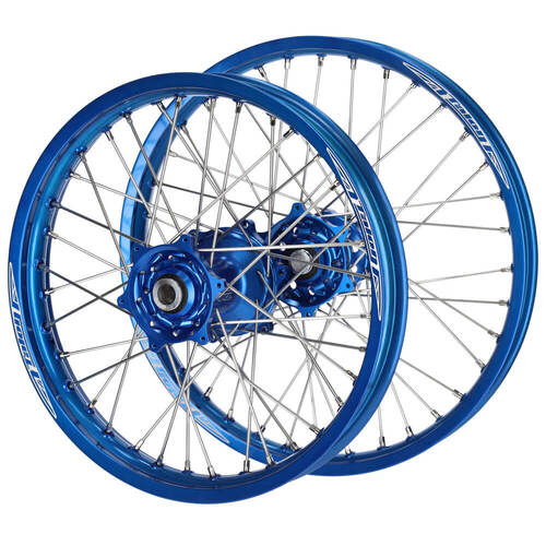 Fantic XE 125 2021-2023 (21*1.60 / 18*2.15 OE) Talon Blue Hubs / Talon Blue Rims Wheel Set
