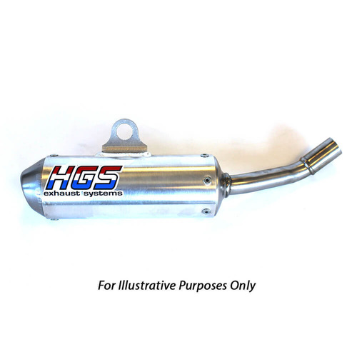 HGS Yamaha Silver 2 Stroke Round Silencer YZ 65 2018-2024